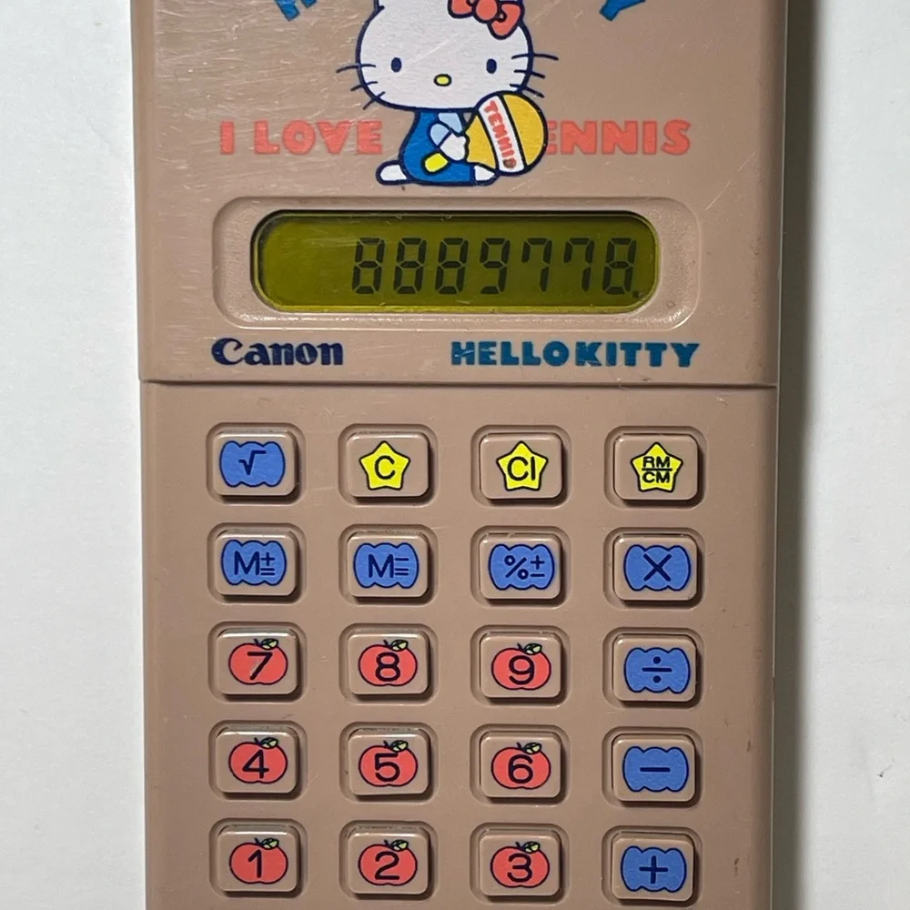 Retro Sanrio Hello Kitty Calculator Early 1976 Made By Canon Lc-321